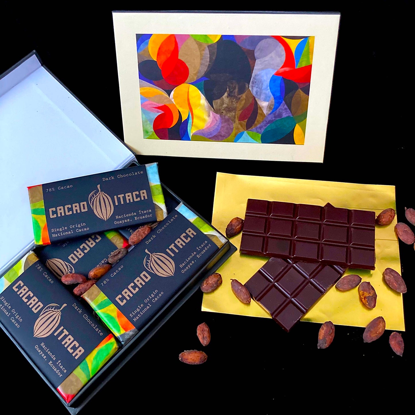 Limited Edition Gift Box of Whiskey Cask Aged Chocolate -- Pandemic Series Artwork